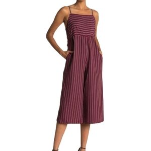 NWT Altar'd State Striped Wide Leg Cropped Jumpsuit